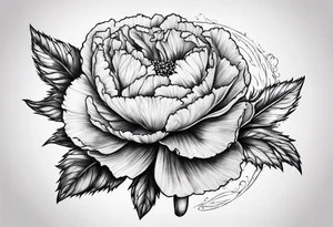 Full moon carnation tattoo idea