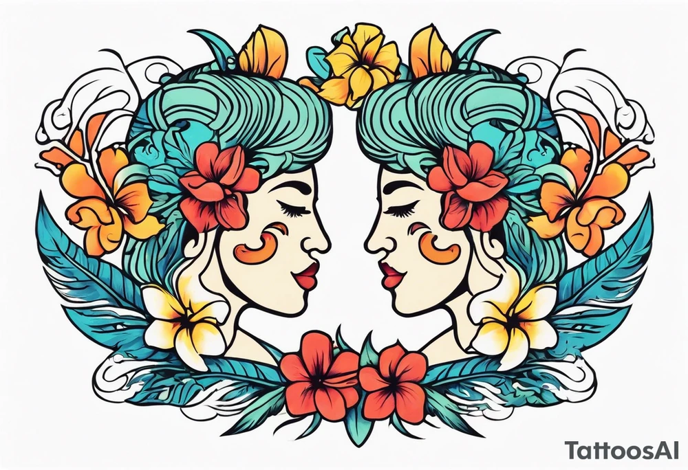 Gemini  Hawaiian tattoo idea