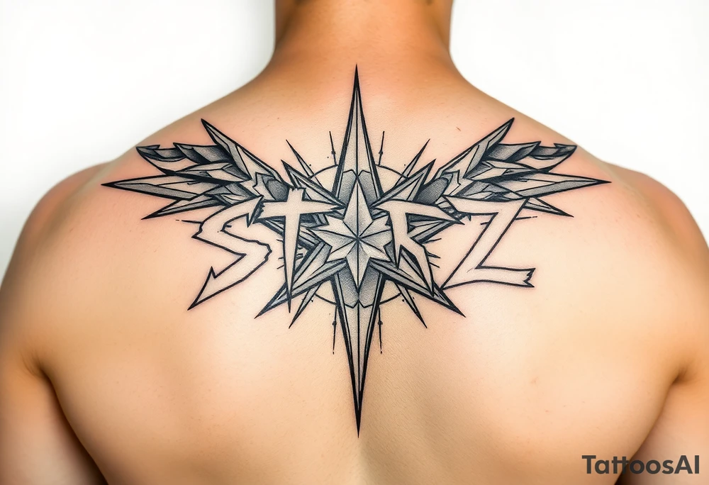 Edgy cybersigilism “Starz” tattoo idea