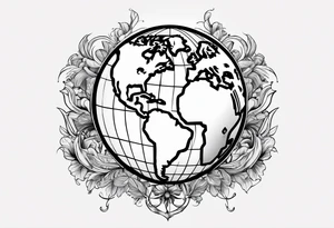 earth shattering globe tattoo idea