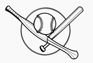 baseball and bat tattoo idea