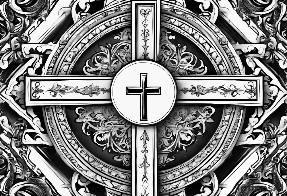 Cross in the middle of the cross is written I love you jenny tattoo idea