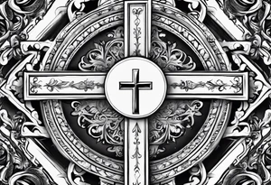 Cross in the middle of the cross is written I love you jenny tattoo idea