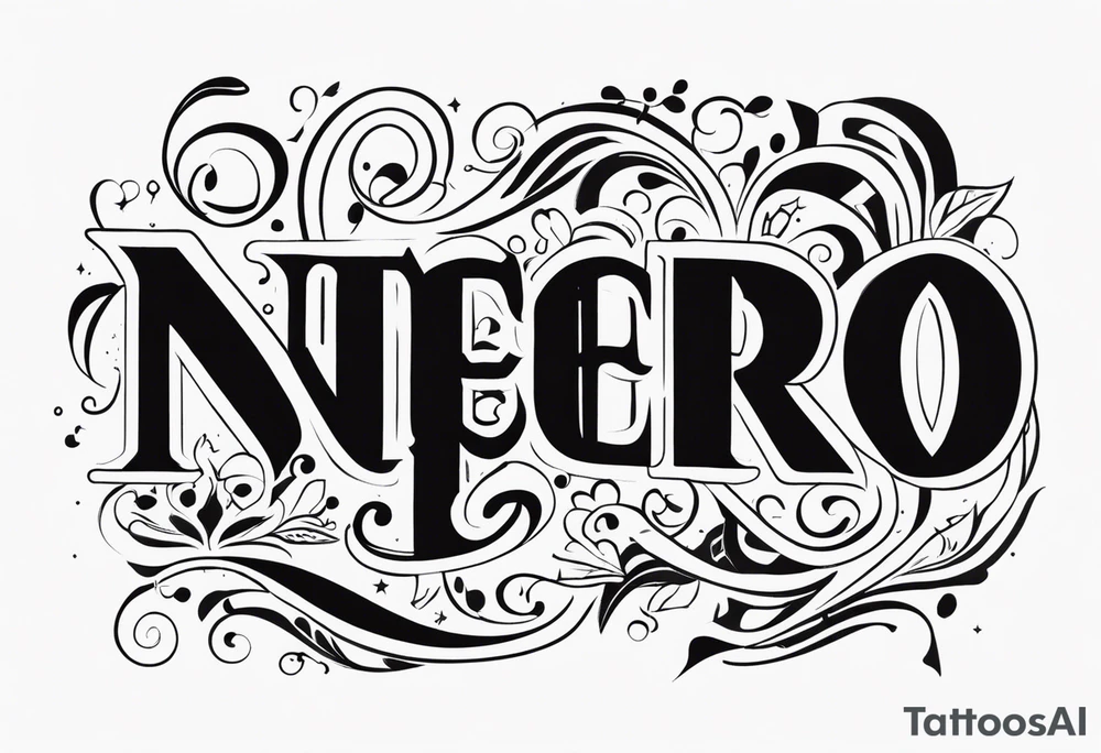 Word NERO tattoo idea