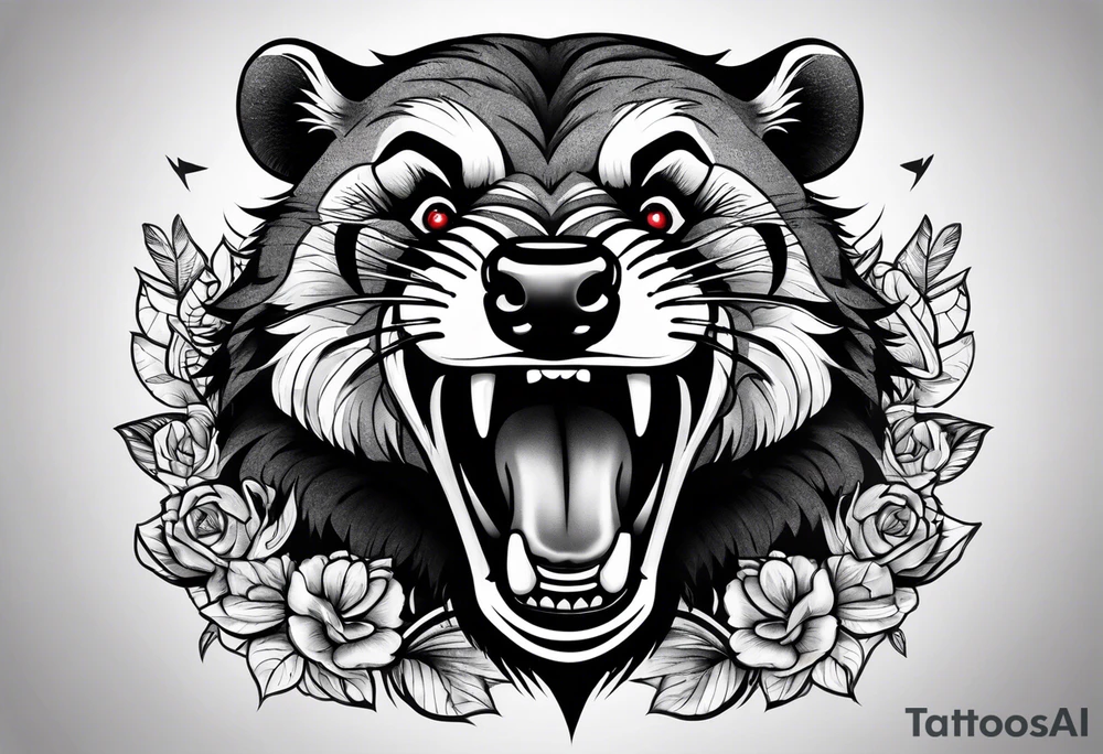 Angry Mc.Badgers tattoo idea