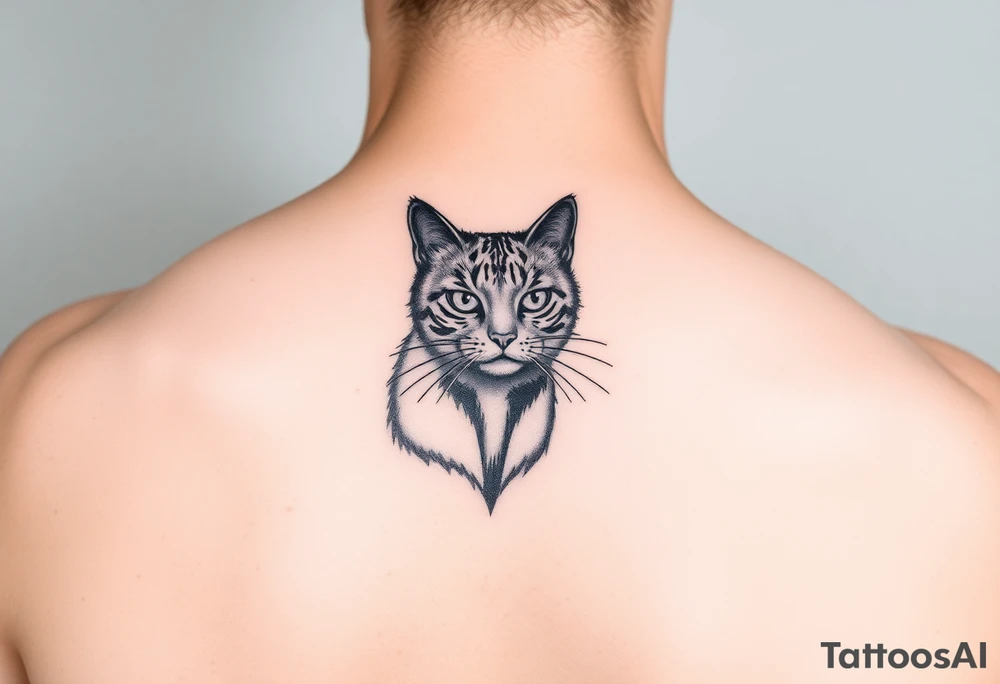 black cat tattoo idea