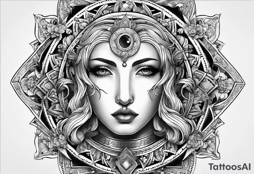 Segno zodiacale cancro con numero 69 tattoo idea