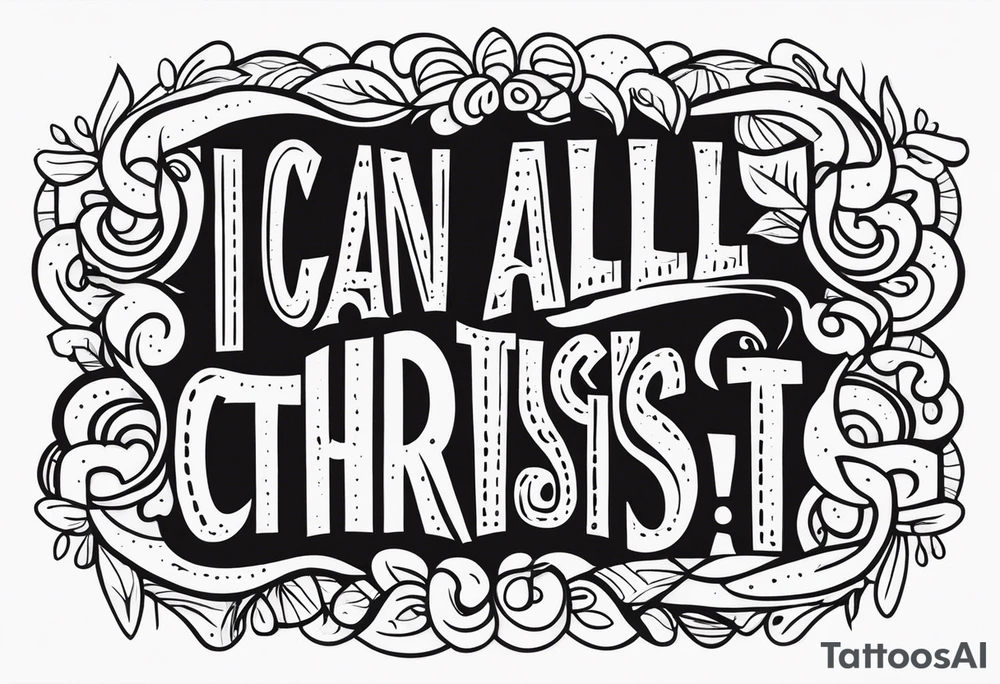 I can do all things through Christ who strengthens me tattoo idea