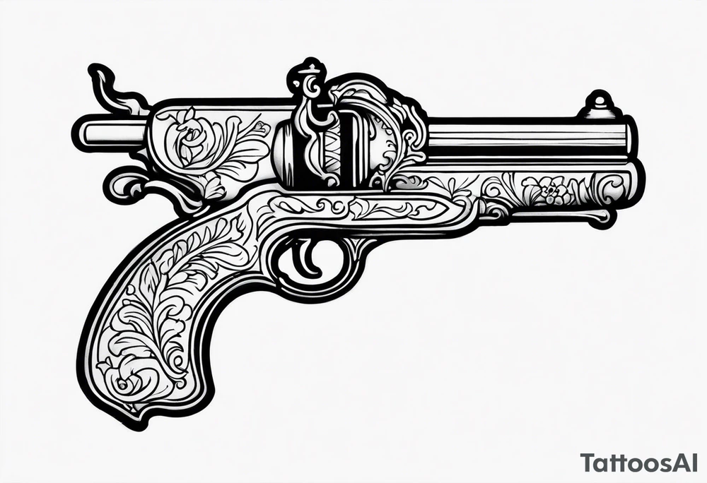 Flintlock pistol tattoo idea