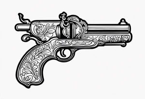 Flintlock pistol tattoo idea