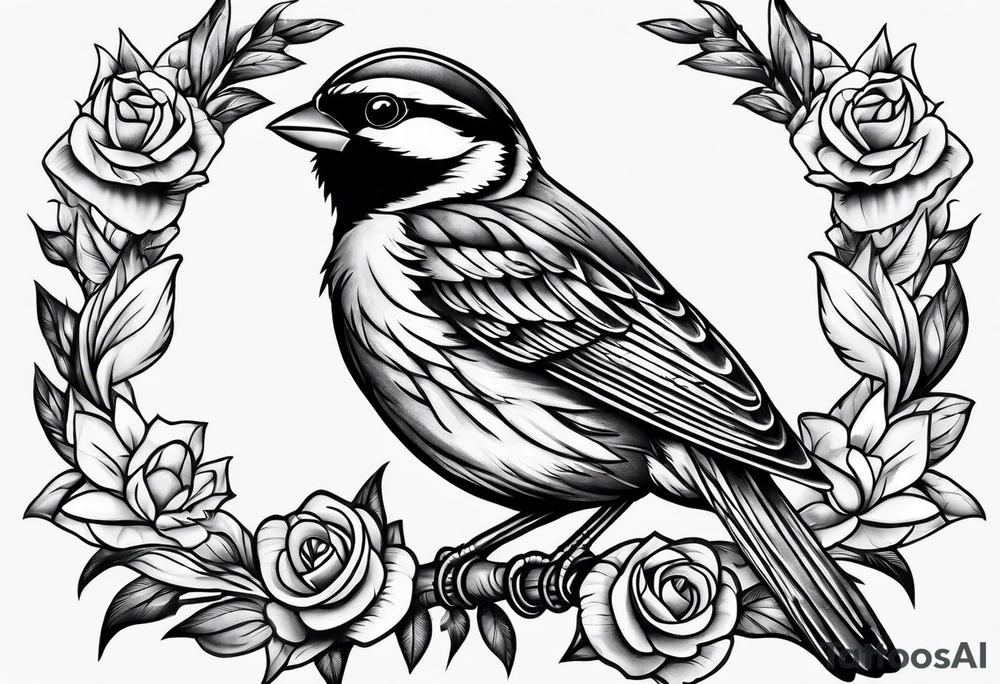 vintage sparrows tattoo idea