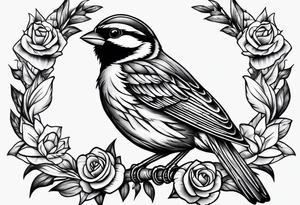 vintage sparrows tattoo idea