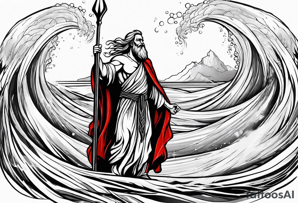 Moses parting the Red Sea tattoo idea