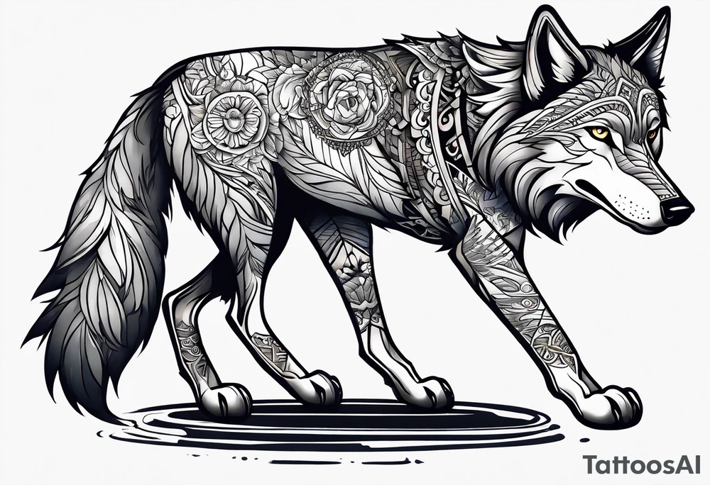 Limbo wolf for a male tattoo tattoo idea