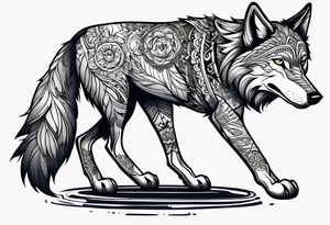 Limbo wolf for a male tattoo tattoo idea