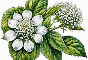 White Snakeroot flower tattoo idea