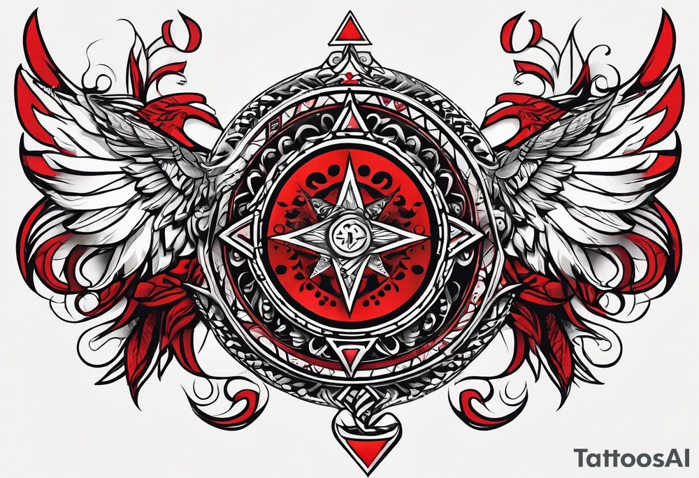 red symbol delta tattoo idea
