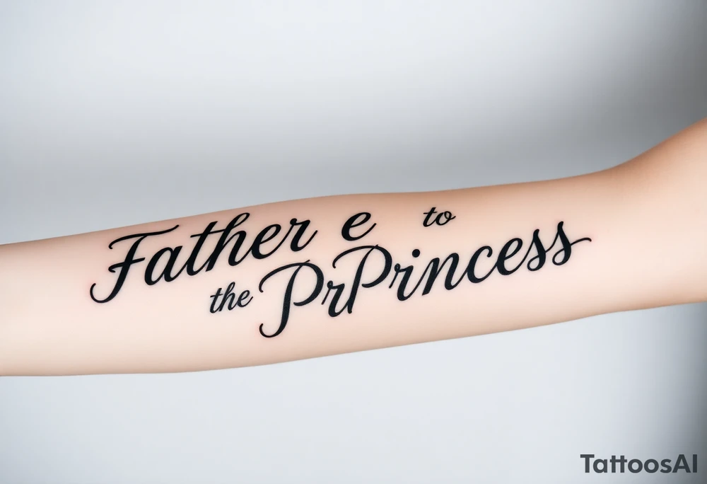 Father to the Princess tattoo idea