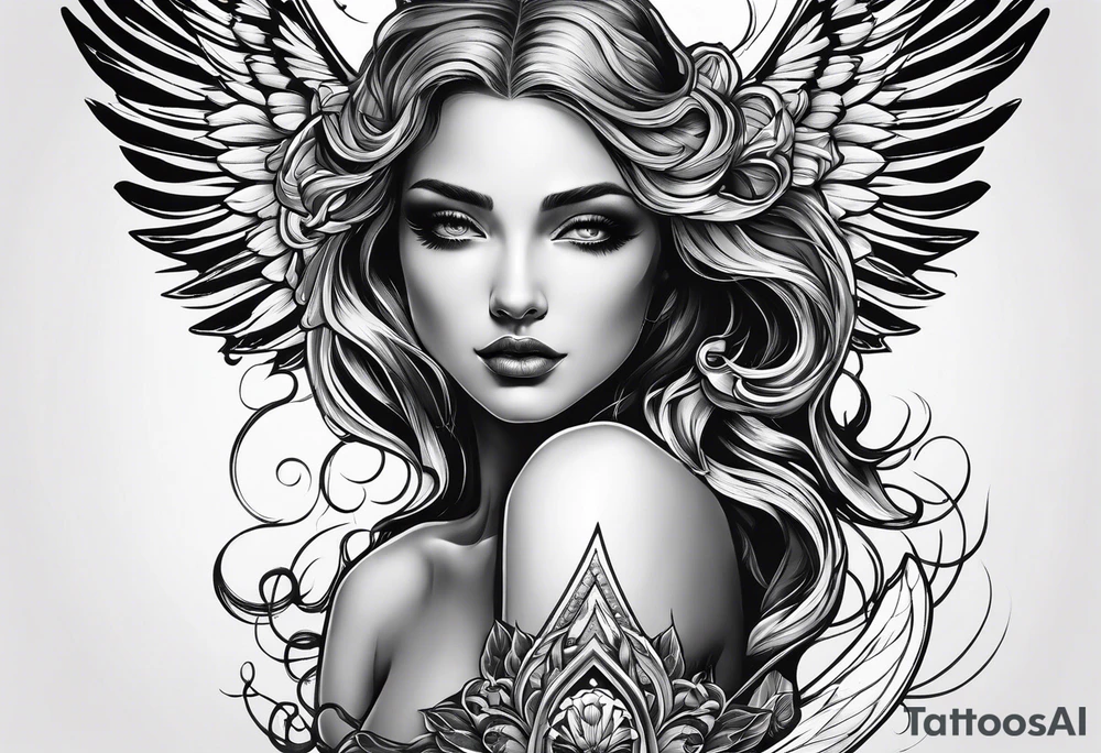 . angel tattoo idea