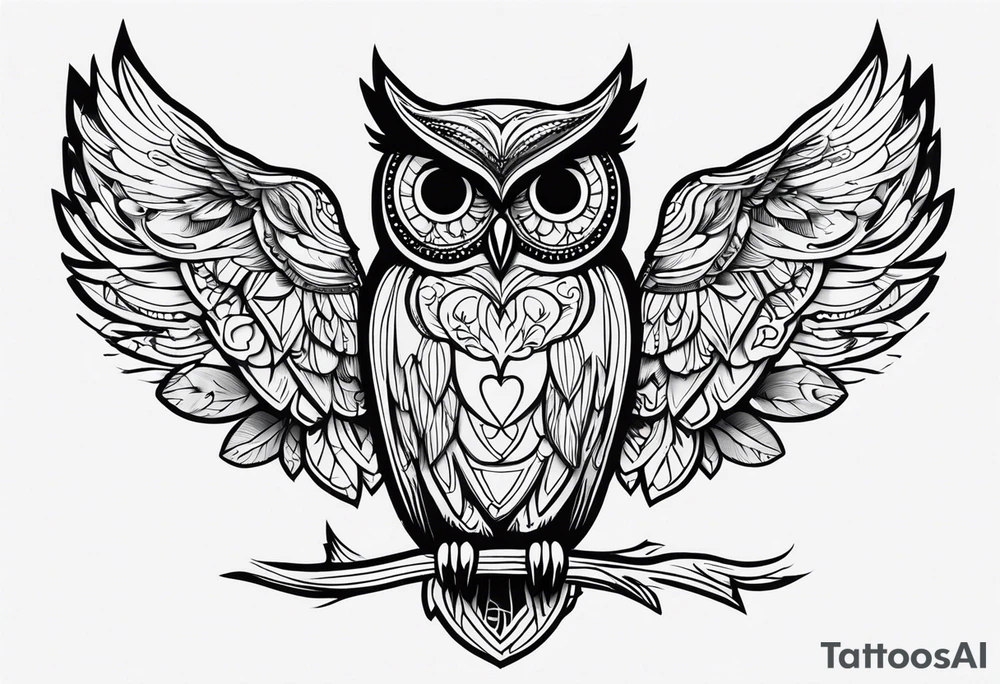 The name 'Teagan Christine' with the date 10/20/2022. All hidden and integrated into the design of an owl. tattoo idea