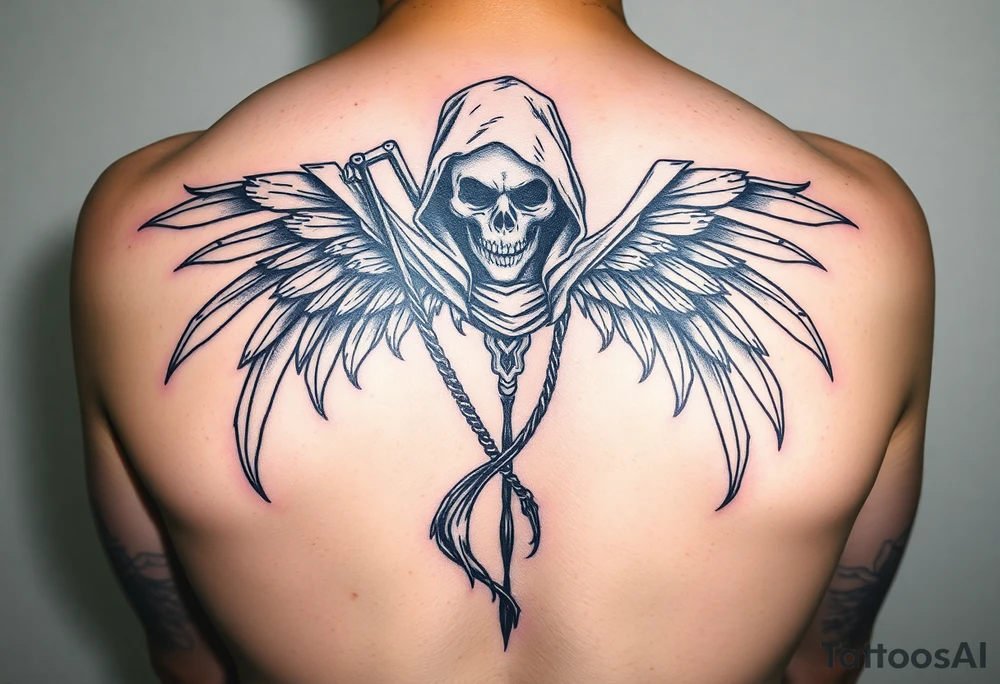 Grim reaper the fallen angel tattoo idea