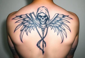 Grim reaper the fallen angel tattoo idea