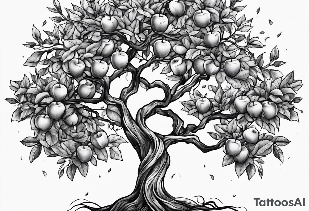 Apple tree tattoo idea