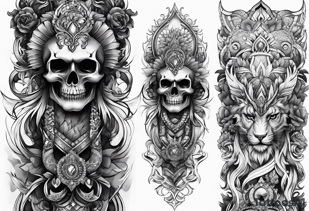 Full leg sleeve tattoo idea