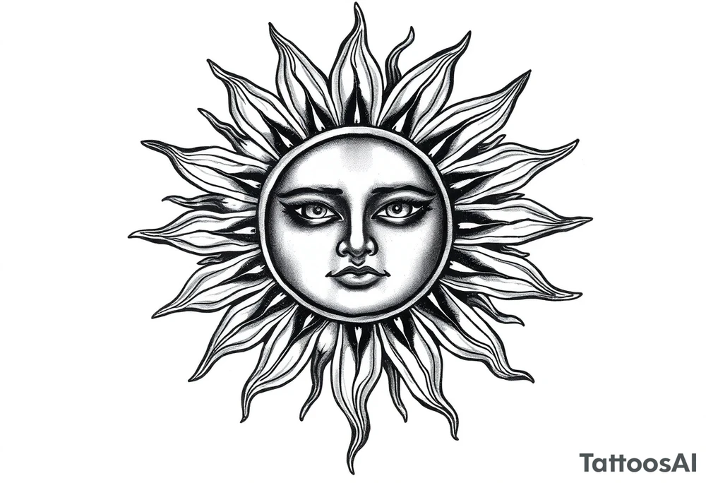 Sun tattoo idea
