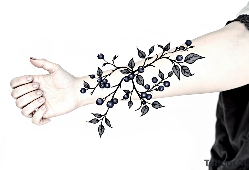 Blackberry vine to Arab around an arm tattoo idea