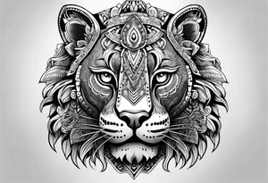 Aztec jaguar tattoo idea