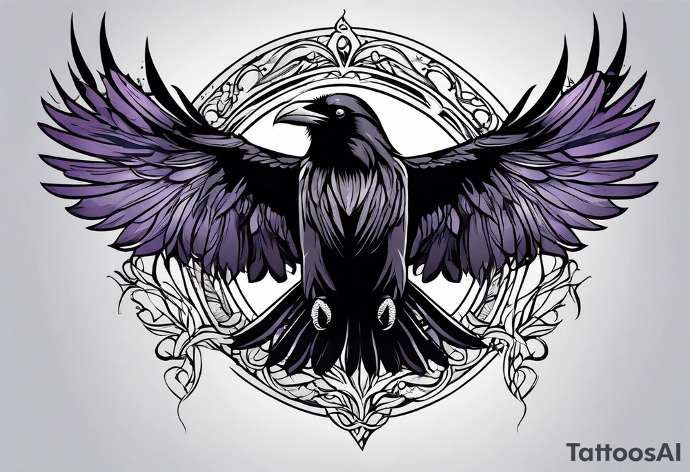 Raven tattoo idea