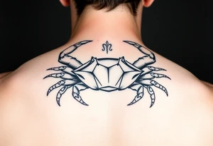 Cancer crab made of Aquarius and pisces tattoo idea