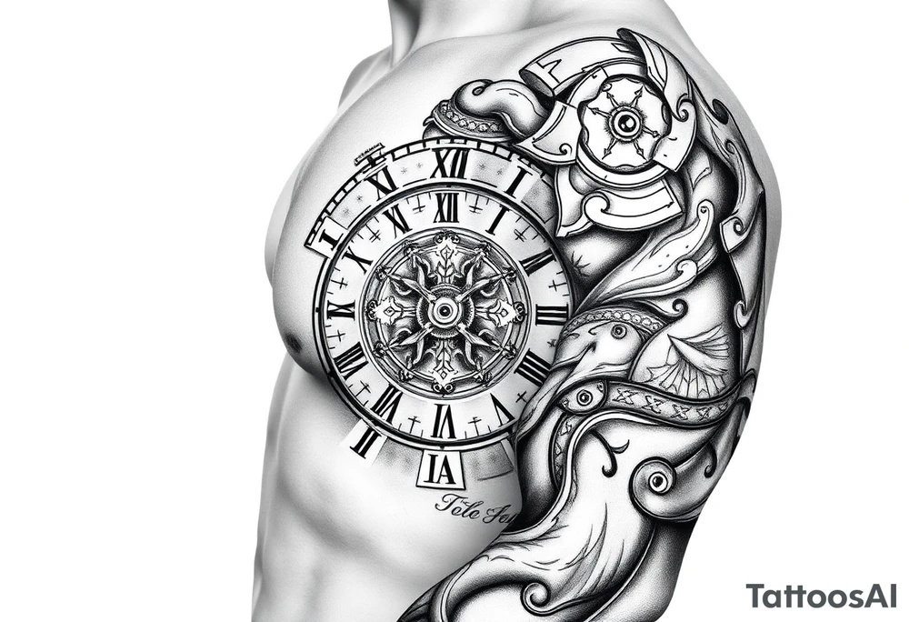 vintage roman numerals within ornate clockwork mechanism tattoo idea vintage roman numerals within ornate clockwork mechanism tattoo idea