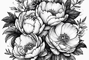 box peonies tattoo idea