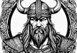Viking warrior bleeding to death tattoo idea
