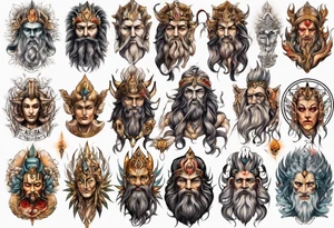 Spiritual gods tattoo idea
