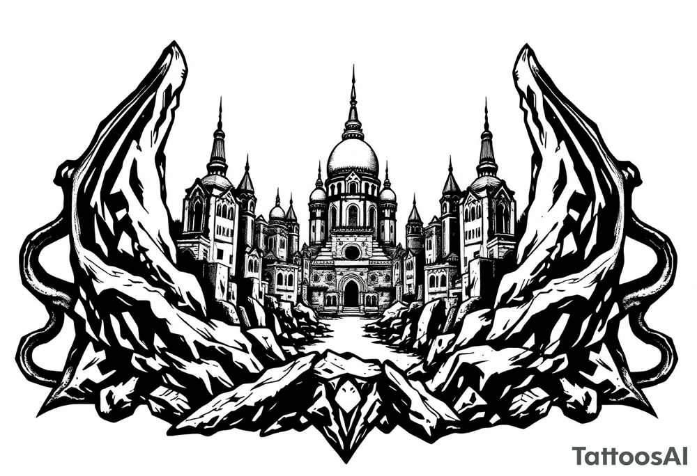 city of 
Atlantis tattoo idea