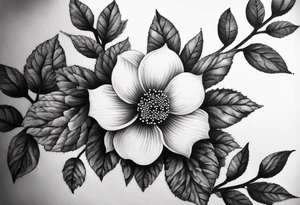 ramo de flor cerejera na canela tattoo idea