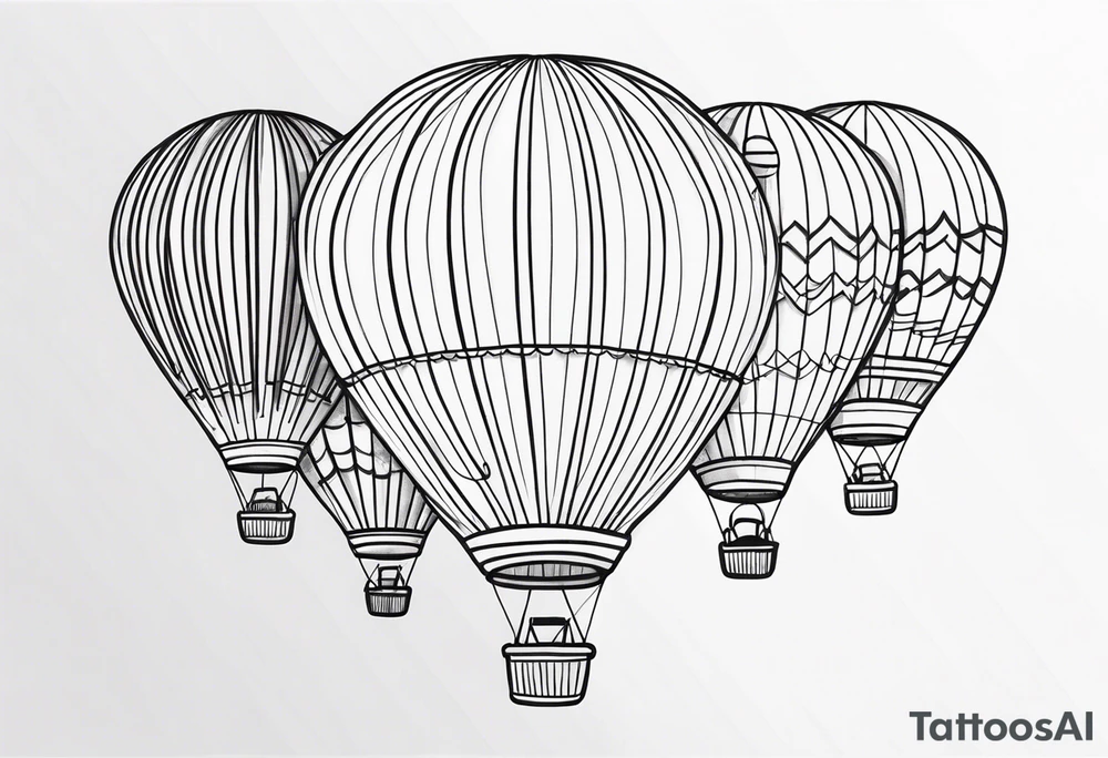 Whimsical Hot Air Balloon tattoo idea