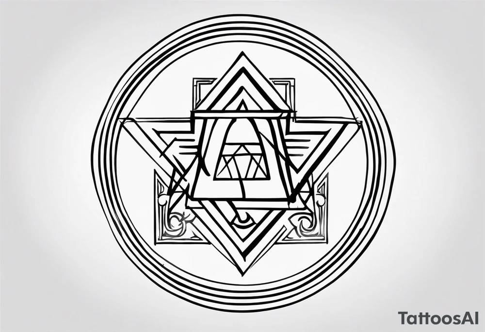 Ancient tetragrammaton to represent God's chosen one tattoo idea