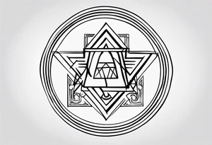 Ancient tetragrammaton to represent God's chosen one tattoo idea