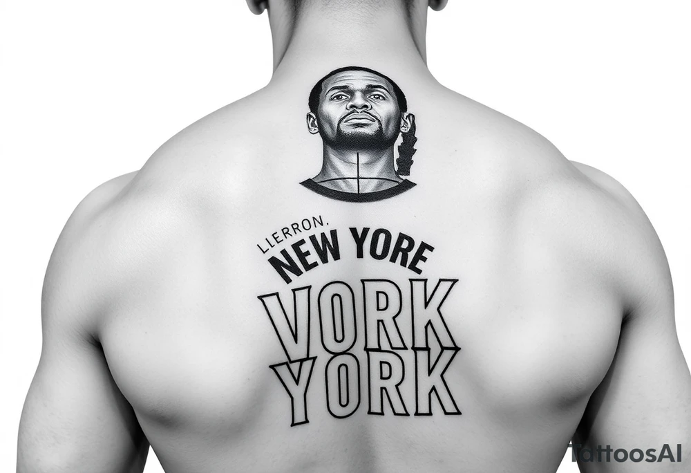 Lebron New York strong fearless tattoo idea