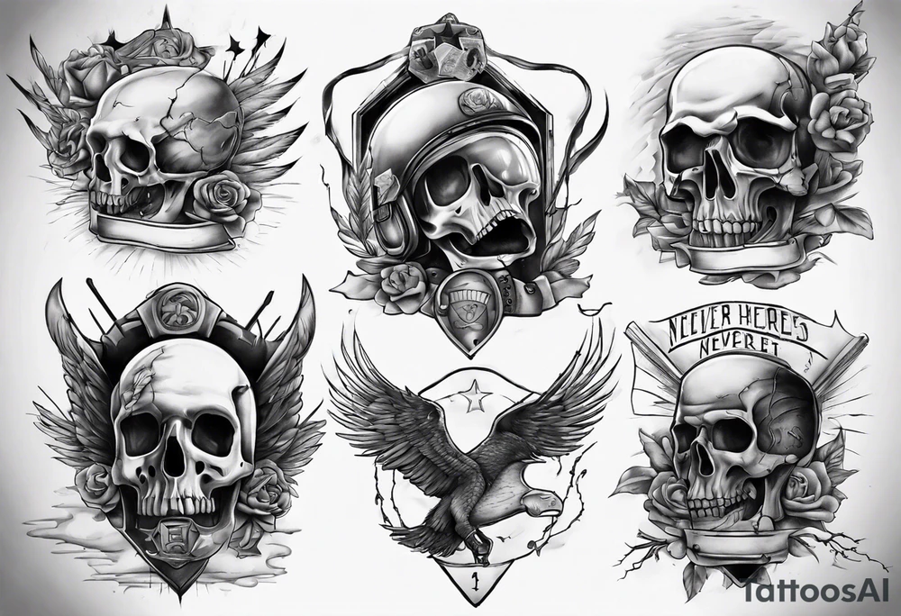 Fallen Heroes Never Forget tattoo idea