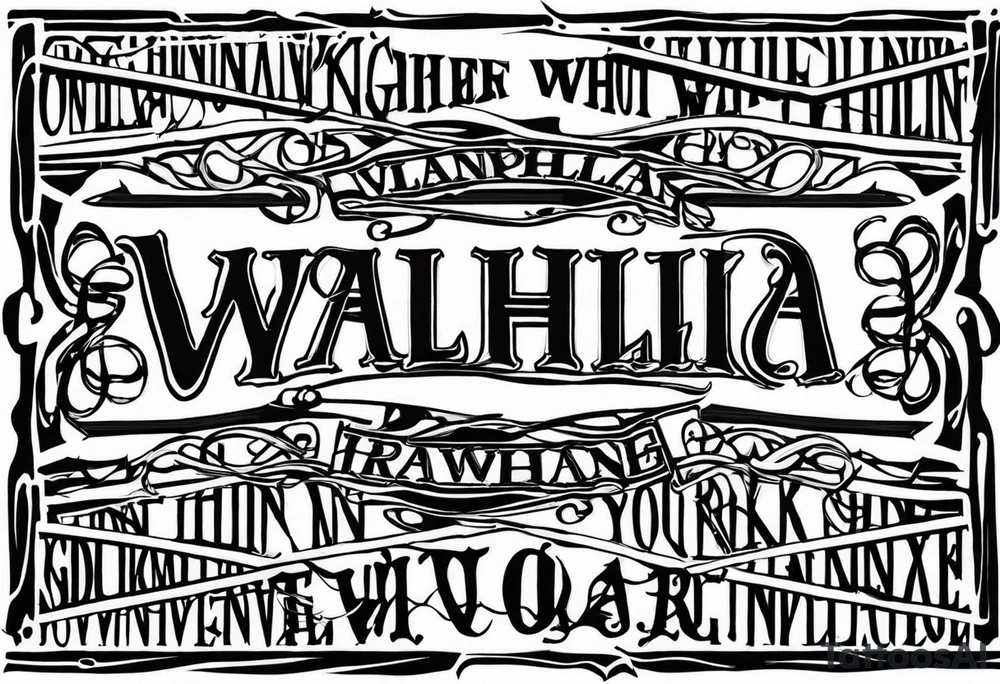 Valhalla chains barb wire tattoo idea