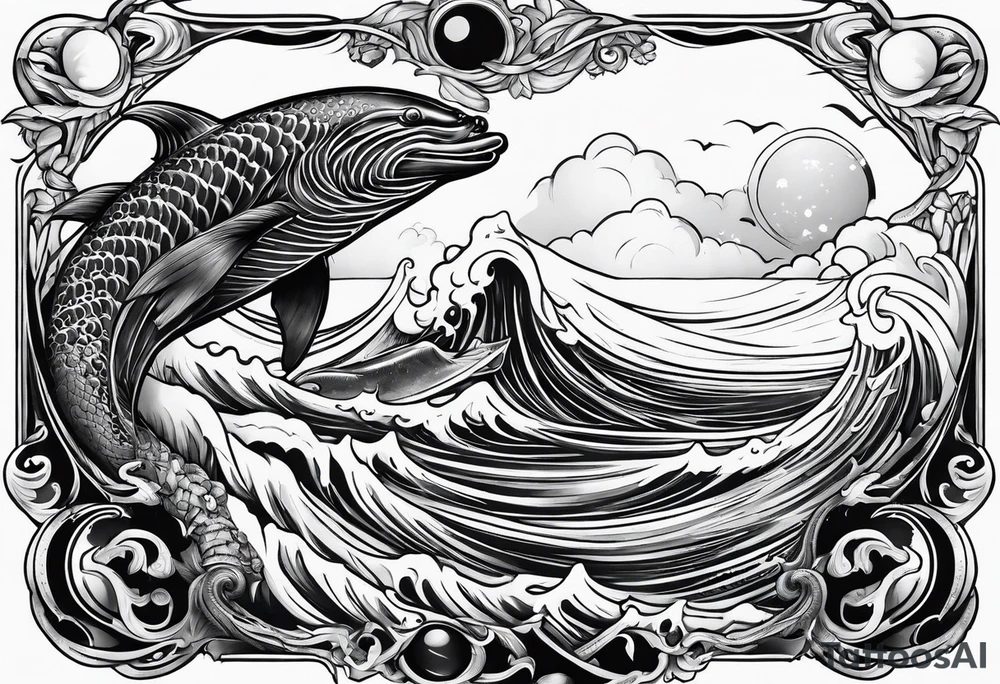 Mythical sea creatures tattoo idea
