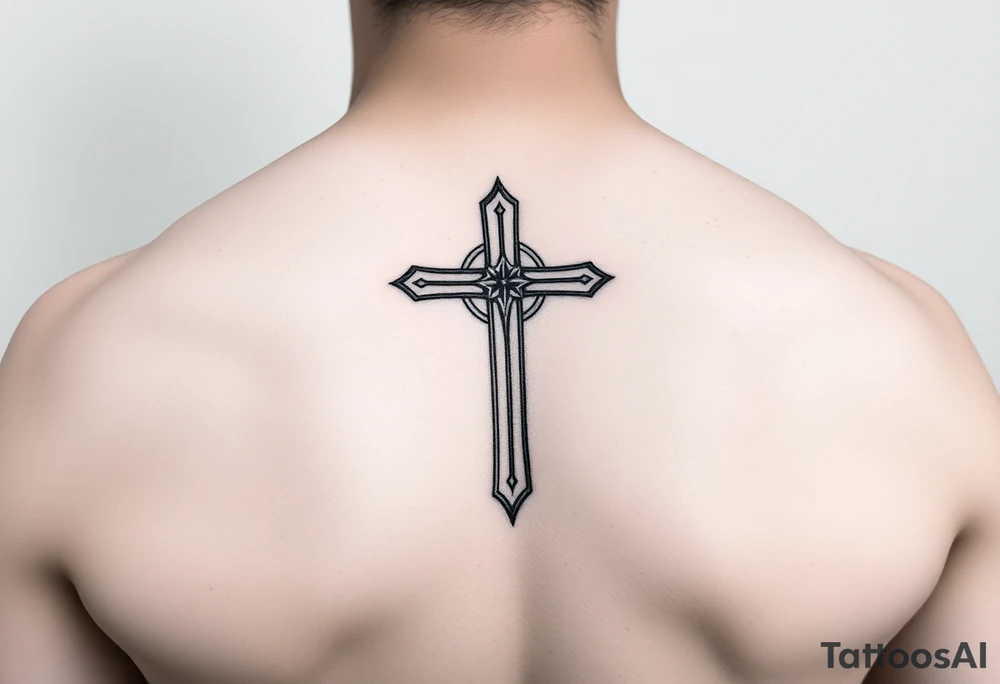 a simple cross tattoo idea