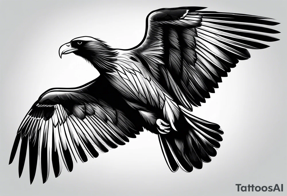 condor wingstips pointing down tattoo idea