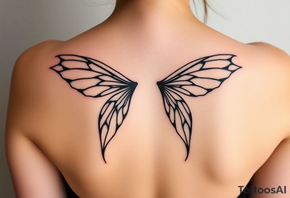 fairy wings gothic tattoo idea