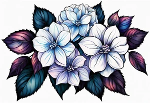 Hydrangea flowers tattoo idea